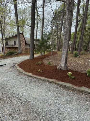 Mulch Installation for Rosales Landscaping LLC in Lake Gaston, North Carolina