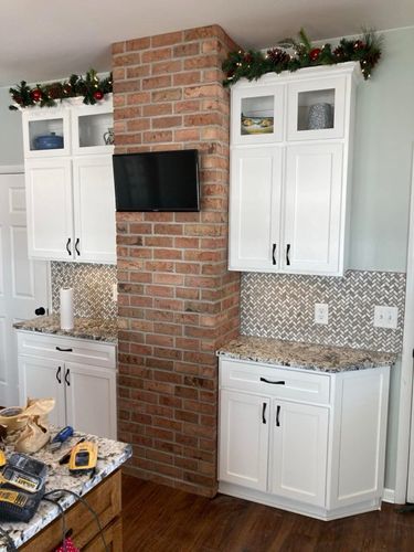Custom Cabinet Building & Installation for Cory Boes Construction and Masonry, LLC in Upper Sandusky, OH