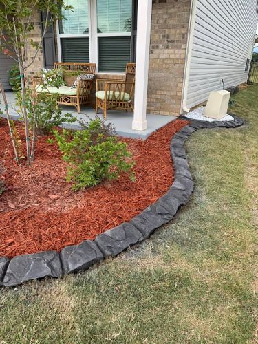 Mulch/ Rock Installation (Add on) for Streamline Borders, LLC in Indian trail, NC