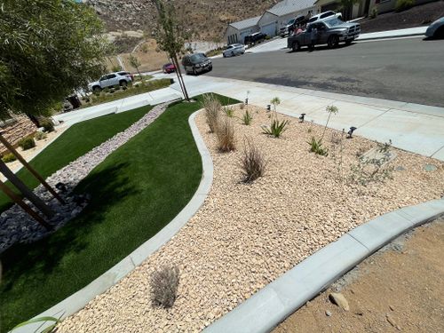 Concrete Edging for Aidan Jade Landscaping in Riverside County, CA