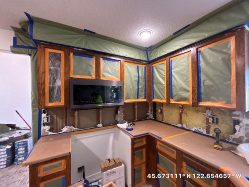 Kitchen and Cabinet Refinishing for AFP Painting LLC in Castle Rock, WA
