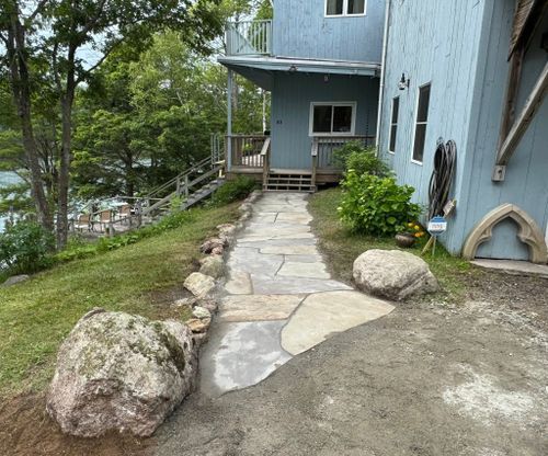 Hardscape Installation for Natural Roots Inc in Georgetown, ME
