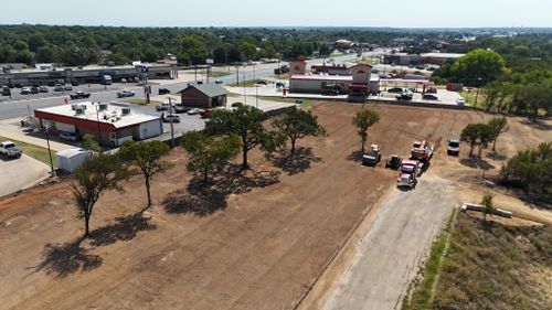 Excavation and site prep for South Prairie Construction in South Bend, TX