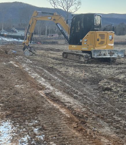 Grading for Schrock’s Land Management in Northern Virginia, Shenandoah Valley, VA