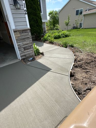 Sidewalk Installation for Mccoy Concrete Inc.  in Osseo, MN