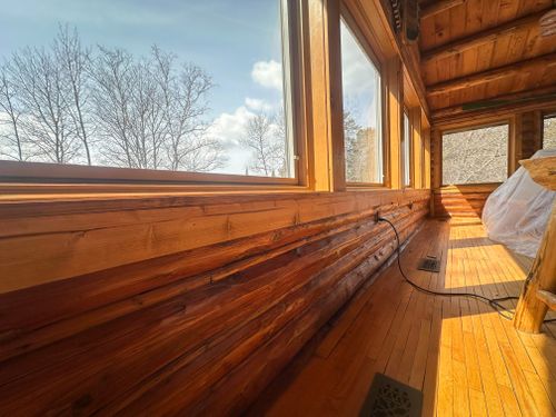 Log Home Refinishing for Mr. Mole's Painting in Bemidji, MN