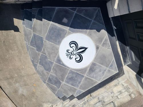 Epoxy, Overlay, & Mixed Media Projects for Whitfield Concrete Construction in Solsberry, IN