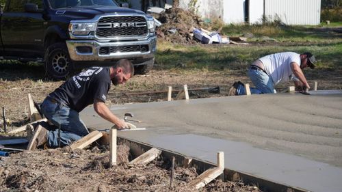 Concrete Slab Construction for Curtis Concrete Contracting in Trenton, OH