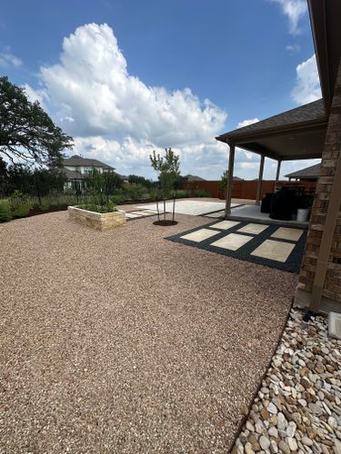 Mulch Installation for Clean Green Landscape Design in Dripping Springs, TX