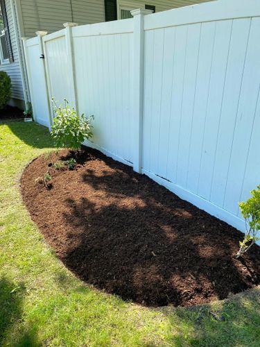 Mulch Installation for GH Lawn Services in West Warwick, RI