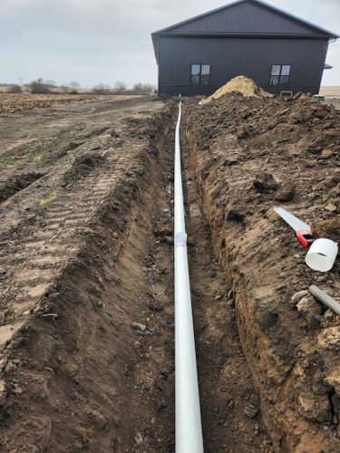 Septic/Water Line Installs for Precision Excavating and Septic in Madrid, IA