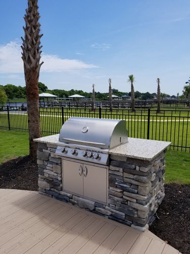 Grill Enclosure Install for Bianchi Construction Company Inc in Southport, NC