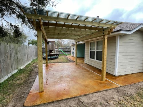 Custom Pergolas for Keen Decorative Concrete in Corpus Christi, TX
