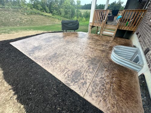 Stamped Concrete Installation for Tanenbaum Services & Concrete in Florence, KY