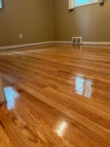 Sanding for Kozlowski’s Hardwood Floor Refinishing in Flat Rock, Michigan