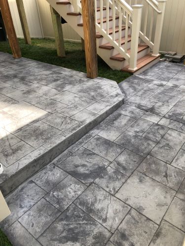 Stamped Concrete Installation for Dixie Concrete Masonry LLC in Saint Leonard, MD