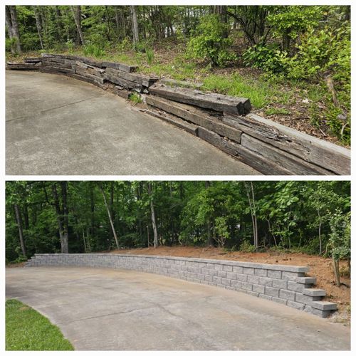 Retaining Walls & Patios for D&D Unlimited Landscaping in Hartwell, GA