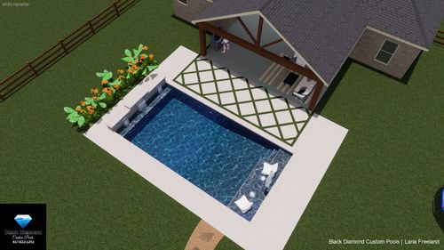 Custom Pool Design for Black Diamond Custom Pools LLC in Azle, TX