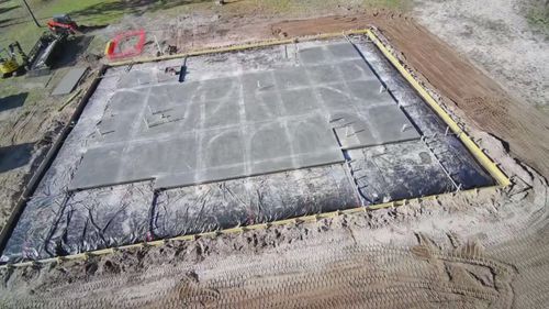Concrete Slab Construction for Sloan's Concrete in Hilliard, FL
