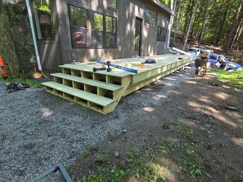Deck and Patio Installation for AA Family Construction in Lebanon, NH