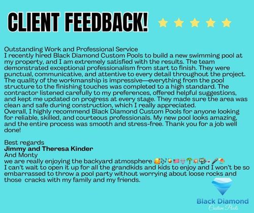 Custom Pool Construction for Black Diamond Custom Pools LLC in Azle, TX