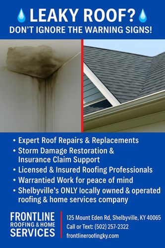 Roofing Replacement for Frontline Roofing & Home Services in Shelbyville, KY