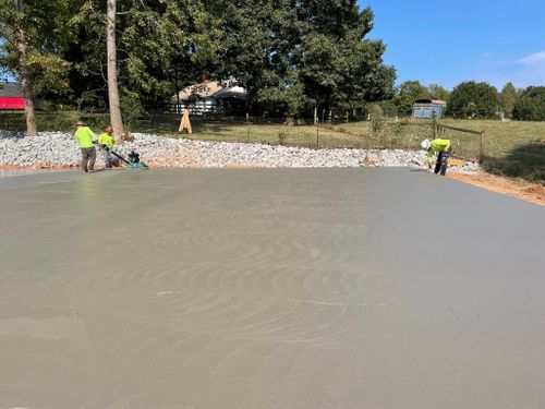 Concrete Slab Construction for J & Son Construction LLC in Forest City, NC