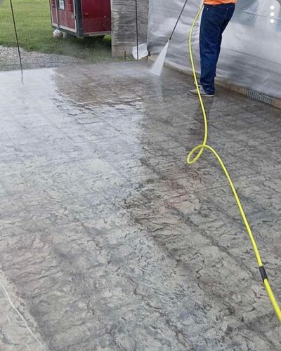 Stamped and Decorative Concrete Installation for Walker Concrete LLC in Kahoka, MO