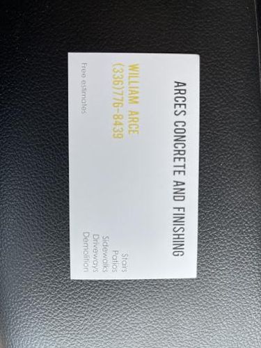 Sidewalk Installation  for Arce’s concrete finishing in Winston Salem, NC