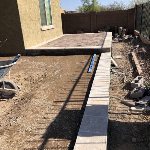 Retaining Wall Construction for Kanelo's Hardscape and Landscape Services in Buckeye, AZ