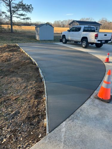 Concrete Driveway Installation for J & Son Construction LLC in Forest City, NC