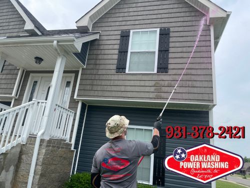 House and Roof Softwash for Oakland Power Washing in Clarksville, TN