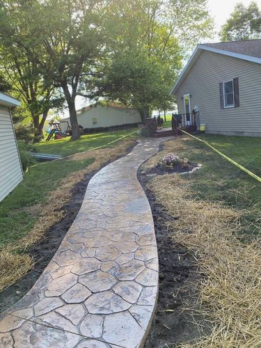 Stamped Concrete Installation for L M Concrete Construction in Mount Sterling,  IL