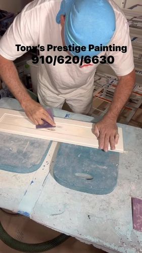 Custom Cabinet Finishing for Tony's Prestige Painting in Topsail Beach, NC