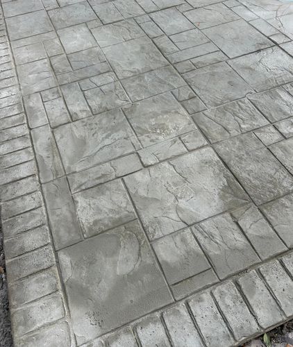 Stamped Concrete Installation for MJG Structural LLC in Brevard County, FL