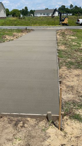 Sidewalk Installation for Concrete Cowboyz in Greenville, NC