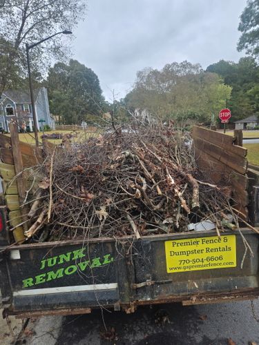 Dumpster Rental for Premier Fence in Marietta, GA