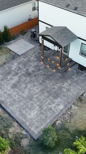 Stamped Concrete Installation for B&M Concrete LLC in Longmont, CO