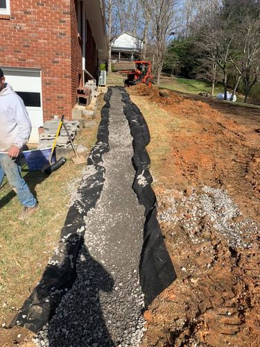 Drain Line Installation for Elias Grading and Hauling in Black Mountain, NC