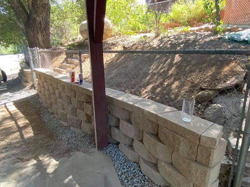 Retaining Wall Construction for B&D Masonry in Guatay, CA
