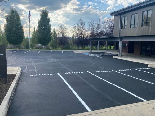Line Striping for Pacific Sealcoating in Black Butte Ranch, OR