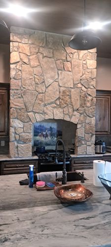 Custom Stone installation for Exquisite Techniques Construction LLC in Prescott, AZ