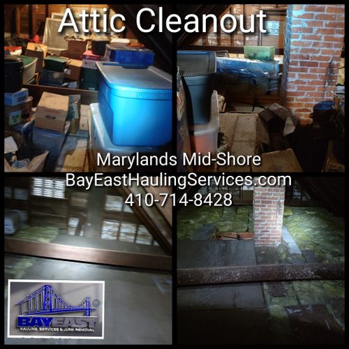 Garage, Attic, & Basement Cleanouts for Bay East Hauling Services & Junk Removal in Grasonville, MD