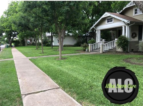 Mowing for Allen Lawn Care in Taylor, Texas