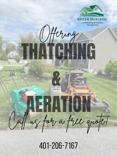 Aeration and Seeding for GH Lawn Services in West Warwick, RI