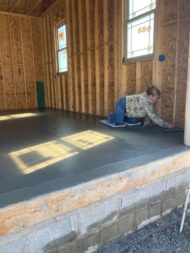 Concrete Slab Construction for Out of the Blue Concrete in Cocke County, TN