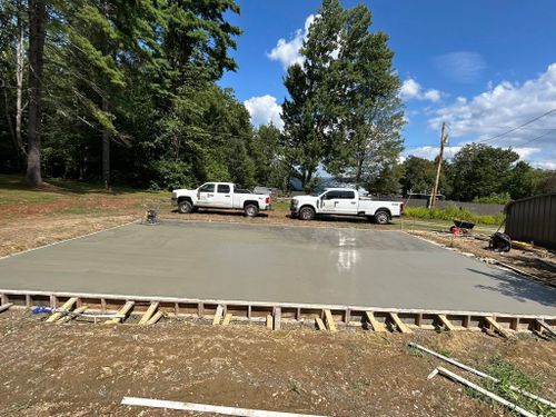 Concrete Slab Construction for Graham & Schriner Construction in Hinsdale, NH
