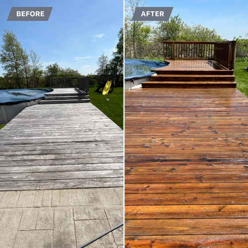 Wood Deck & Fence Restoration for X-treme Pro Wash in Huntsville, OH