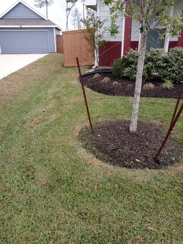 Mulch Installation for The I AM Services in Houston, TX