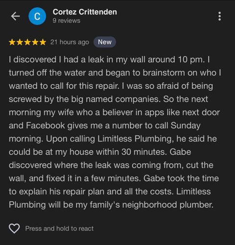  for Limitless Plumbing in Smyrna, TN